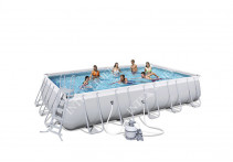 56471 Каркасный бассейн прямоугольный BestWay, 671х366х132см, фильтр-насос песчанный 5678 л/ч
