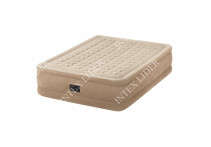 Кровать надувная двуспальная со встроенным насосом 220В 152х203х46см Intex 64458