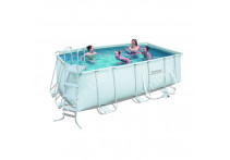 56241 Каркасный бассейн прямоугольный BestWay, 412х201х122см, фильтр-насос картр 2006 л/ч