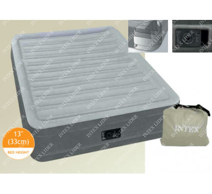 Intex 67766 Односпальная надувная кровать, 99x191х33см, со встроенным насосом